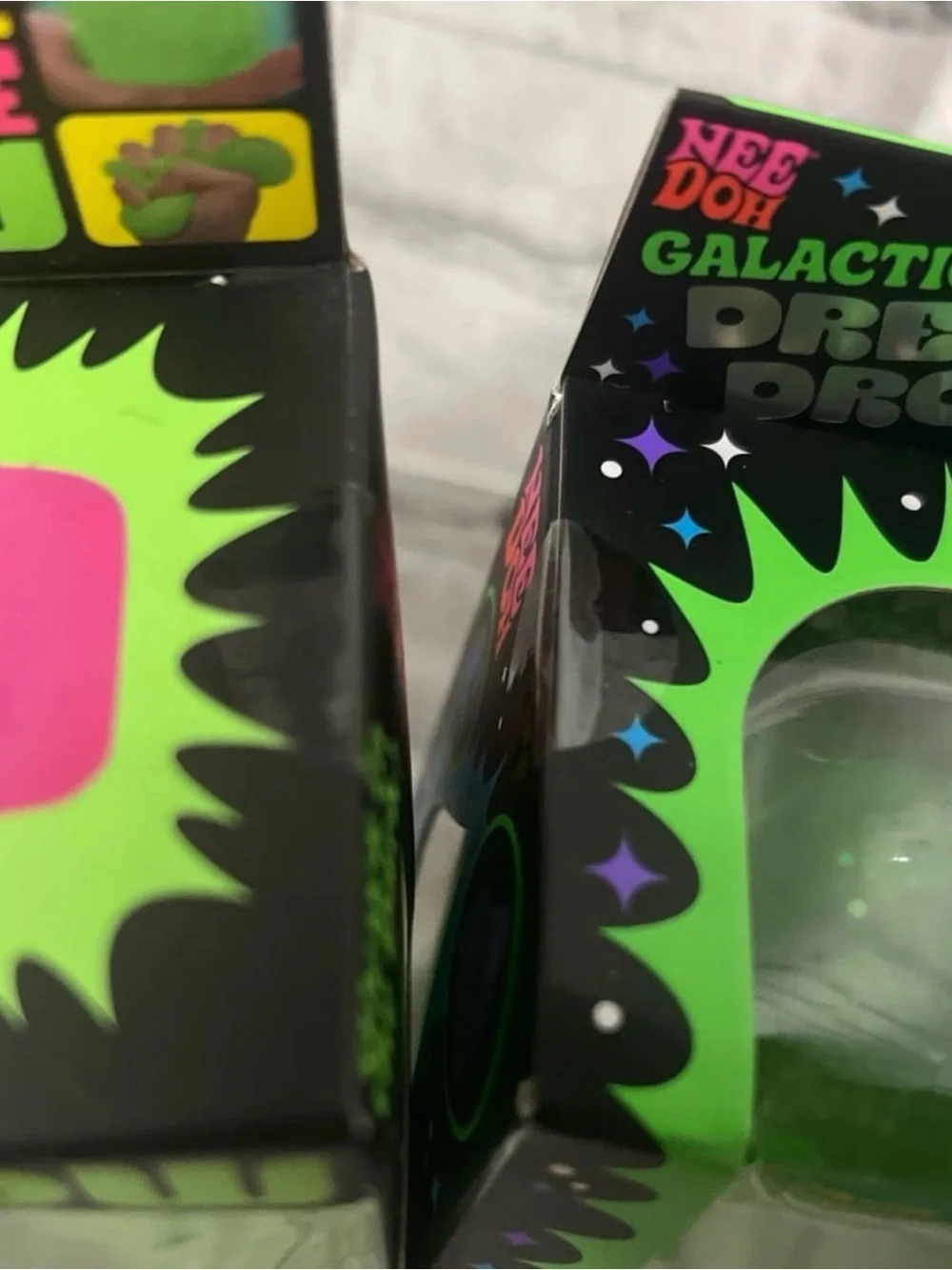 RARE FIND! Glow in the Dark NeeDoh Nice Cube Glow + Galatic Glow DreamDrop